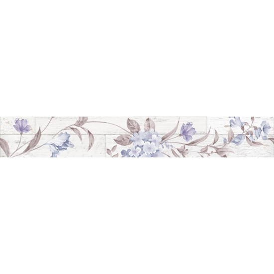 Бордюр SAN REMO GT16VG 5,4х50 белый цветы