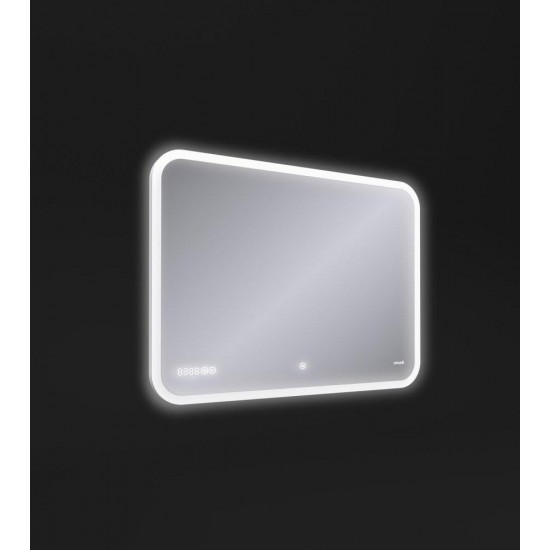 Зеркало LED DESIGN PRO KN-LU-LED070*80-p-Os 070 80 ,bluetooth,часы с подсветкой СО СТЕНДА