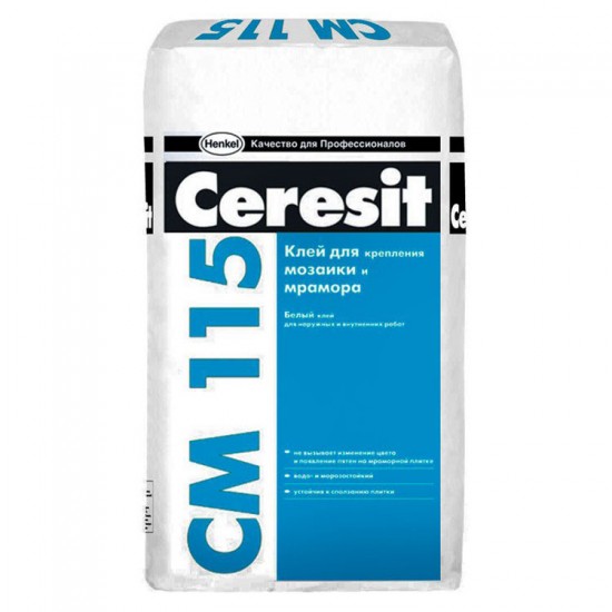 Клей для мозаики и мрамора CERESIT CM-115 25 кг