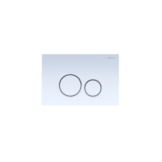 Панель смыва АКВАТЕК KDI-0000015 белая,ободок хром,клавиши круглые 005A