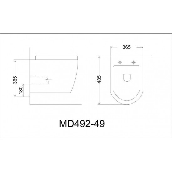Унитаз подвесной MD492-49 (MZ-3105) с сиденьем Maison