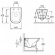 Унитаз подвесной VOX EDM102-00 безободковый с сиденьем м/лифт E20142-00