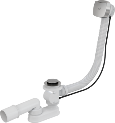 Сифон для ванны 800 мм, автомат, комплект, хромированный пластик металл A51CR-80