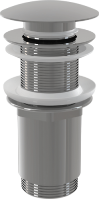 Водослив для умывальника 5 4 A395 механизм click clack, с большой заглушкой для умывальников без пе