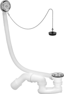 Слив перелив Viega для ванны пластик белый 311537