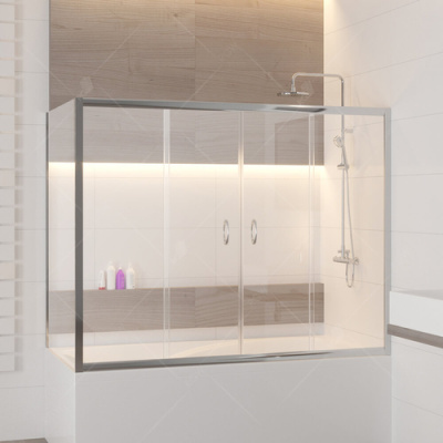 SC-91 1800х75х1500 Профиль Хром Стекло прозрачная 011191875-11